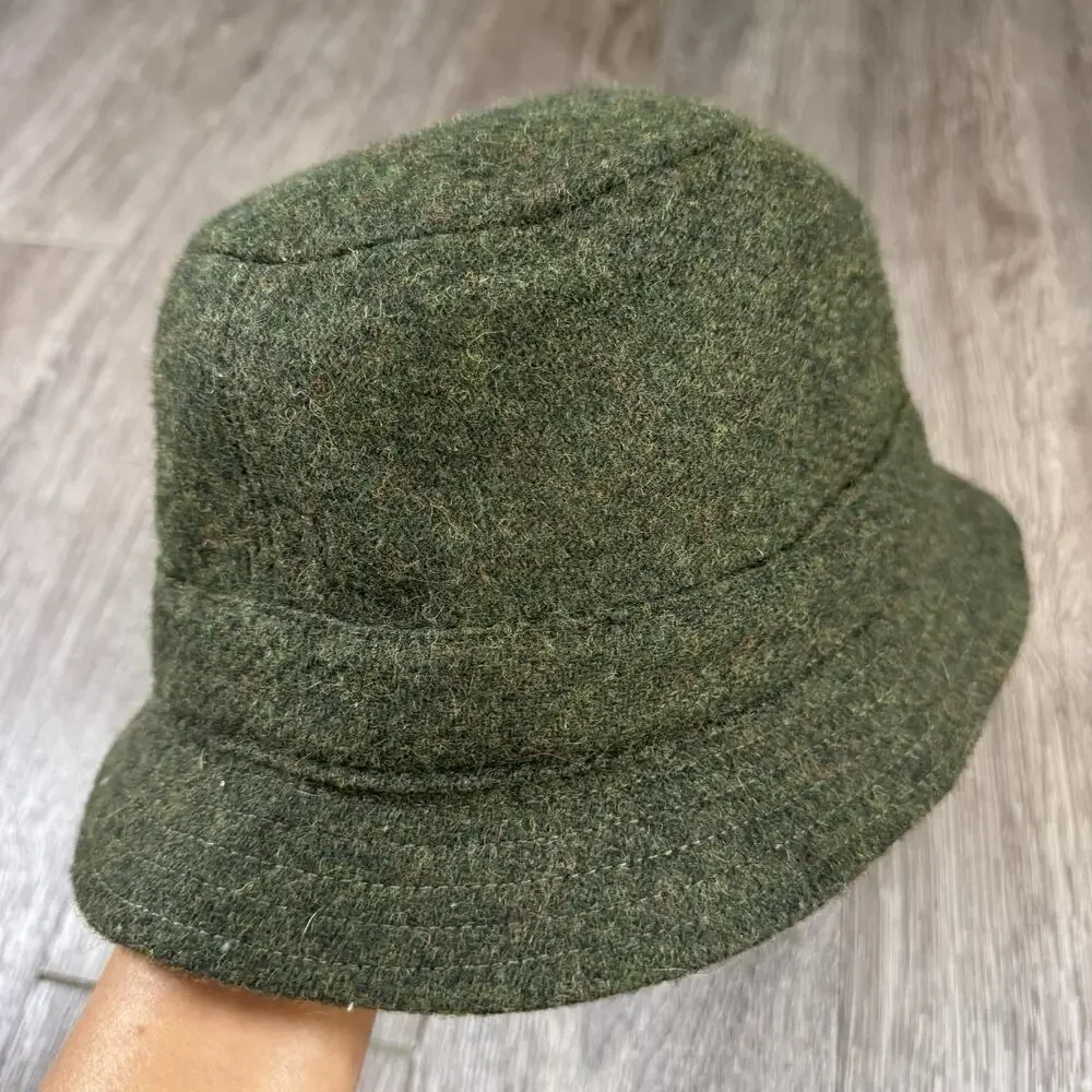 Hanna Hats Men's Donegal Tweed Original Irish Walking Hat Size Medium Green Wool